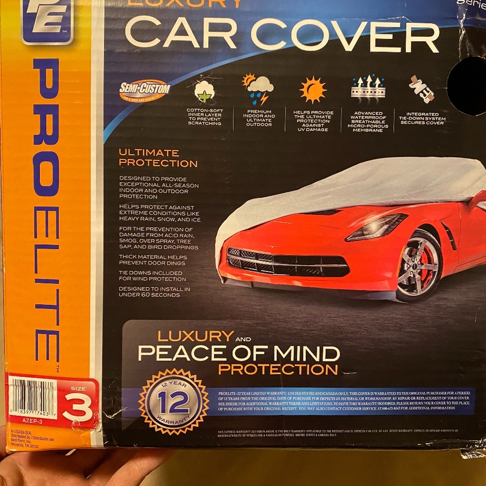 Pro elite luxury car cover size 3